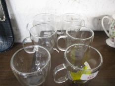 Set of six glass mugs, , RRP £32.99