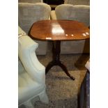 MAHOGANY PEDESTAL TABLE, 54CM WIDE