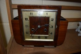 ART DECO STYLE WOODEN MANTEL CLOCK