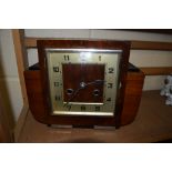 ART DECO STYLE WOODEN MANTEL CLOCK