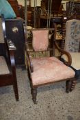 EDWARDIAN INLAID NURSING CHAIR