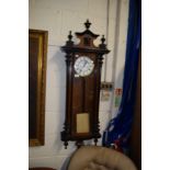 WALNUT VIENNA STYLE WALL CLOCK, 117CM HIGH