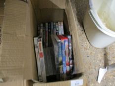 BOX OF MIXED CDS AND DVDS