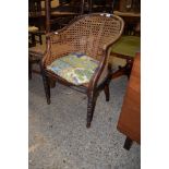 BERGERE TUB CHAIR WITH RING TURNED FRONT SUPPORTS