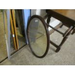 EDWARDIAN OVAL WALL MIRROR, 69CM WIDE