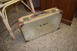 VINTAGE SUITCASE INITIALLED “LAS”, 67CM WIDE