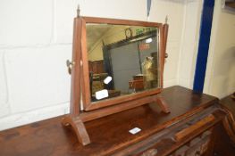 MAHOGANY SWING MIRROR, 43CM WIDE