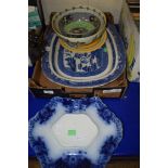 CERAMIC ITEMS INCLUDING A MALING WARE LUSTRE BOWL AND POTTERY BOWL FROM THE SHAND-KYDD POTTERY