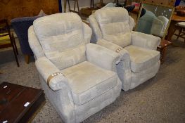 PAIR OF MODERN EASY CHAIRS