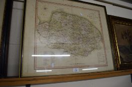 HAND COLOURED MAP OF NORFOLK, 2ND EDITION 1808