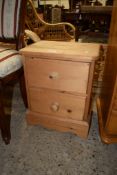 PINE TWO-DRAWER BEDSIDE CABINET