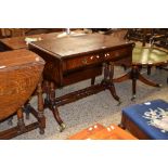 REPRODUCTION MAHOGANY SOFA TABLE, 94CM WIDE