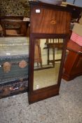 19TH CENTURY AND LATER MAHOGANY LARGE WALL MIRROR, 51CM WIDE