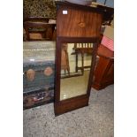 19TH CENTURY AND LATER MAHOGANY LARGE WALL MIRROR, 51CM WIDE