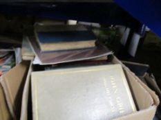 BOX OF BOOKS AND PAMPHLETS INCLUDING BOOK ON NORFOLK WORTHIES BY MRS HERBERT JONES PUBLISHED JARROLD