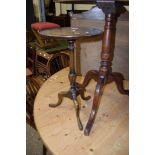 19TH CENTURY OAK CIRCULAR PEDESTAL TABLE, 52CM DIAM