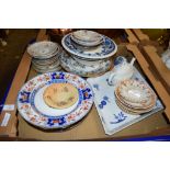 TRAY CONTAINING CERAMIC PLATES AND SAUCERS ETC, SOME ROYAL DOULTON AND GRAINGER WORCESTER