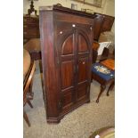 MAHOGANY CORNER CABINET, 90CM WIDE