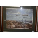 PRINT OF SPITFIRES OVER LONDON