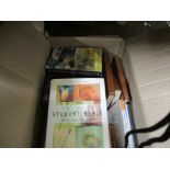 BOX OF MIXED BOOKS INCLUDING T E LAWRENCE THE MINT, STUDENT BIBLE WITH CONCORDANCE