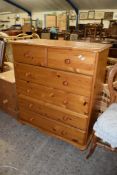 PINE CHEST OF SIX DRAWERS, 83CM WIDE