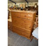 PINE CHEST OF SIX DRAWERS, 83CM WIDE