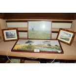 PICTURES OF RURAL SCENES IN WOODEN FRAMES