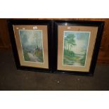 PAIR OF 20TH CENTURY COLOURED PRINTS