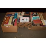 BOX CONTAINING MIXED BOOKS INCLUDING OXFORD COMPANION BOOK OF ENGLISH LITERATURE ETC