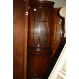 REPRODUCTION GLAZED TOP CORNER CUPBOARD, 58CM WIDE