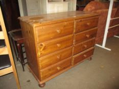 MODERN PINE 8-DRAWER CHEST, 110CM WIDE