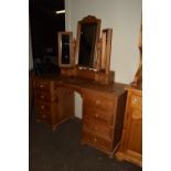 MODERN PINE DRESSING TABLE, 137CM WIDE