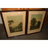 PAIR OF 20TH CENTURY LITHOGRAPHS,