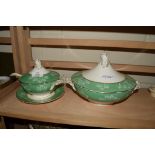 TUREEN AND COVER PLUS ONE OTHER TUREEN WITH STAND