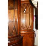 REPRODUCTION GLAZED TOP CORNER CUPBOARD, 58CM WIDE