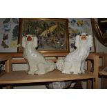 LARGE PAIR OF STAFFORDSHIRE DOGS