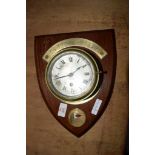 PRESENTATION CLOCK ON WOODEN FRAME “SUNGIRL” PRESENTED BY WEST MERCIA YACHT CLUB TO LEWIS POWELL