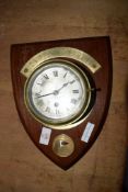 PRESENTATION CLOCK ON WOODEN FRAME “SUNGIRL” PRESENTED BY WEST MERCIA YACHT CLUB TO LEWIS POWELL