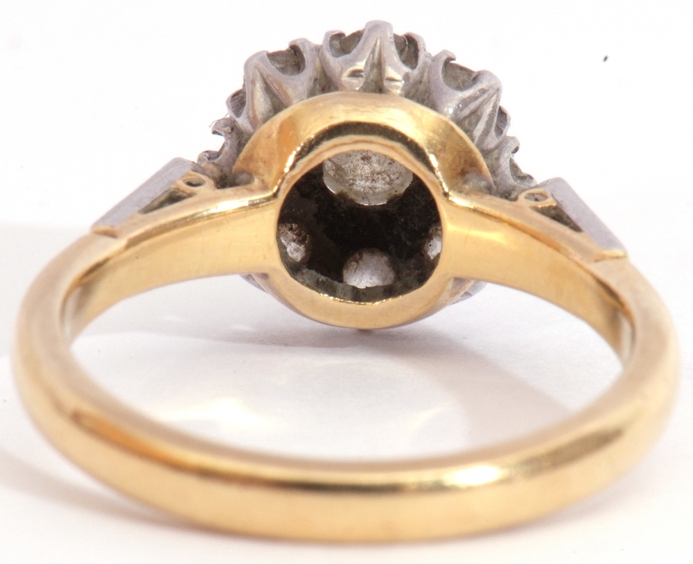 Diamond cluster ring centring an oval cut diamond of 0.20ct approx, raised within a diamond set - Image 4 of 7