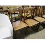 PAIR OF VICTORIAN BAR BACK DINING CHAIRS