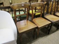 PAIR OF VICTORIAN BAR BACK DINING CHAIRS