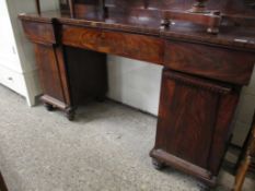 EARLY 19TH CENTURY MAHOGANY TWIN PEDESTAL SIDEBOARD, 178CM WIDE