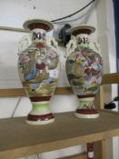 PAIR OF JAPANESE STYLE VASES