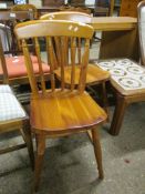 PAIR OF MODERN PINE KITCHEN CHAIRS