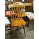 PAIR OF MODERN PINE KITCHEN CHAIRS