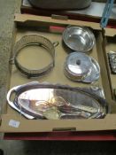 BOX CONTAINING SILVER PLATED FLATWARES