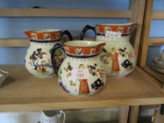 THREE KEELING & CO LOSOL WARE JUGS