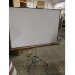 MODERN PROJECTOR SCREEN AND STAND, 130CM WIDE