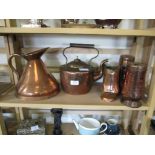 COPPER KETTLE, EWER ETC