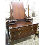 EDWARDIAN MAHOGANY DRESSING TABLE, 107CM WIDE